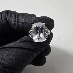 14K Gold Praisolite Diamond Ring